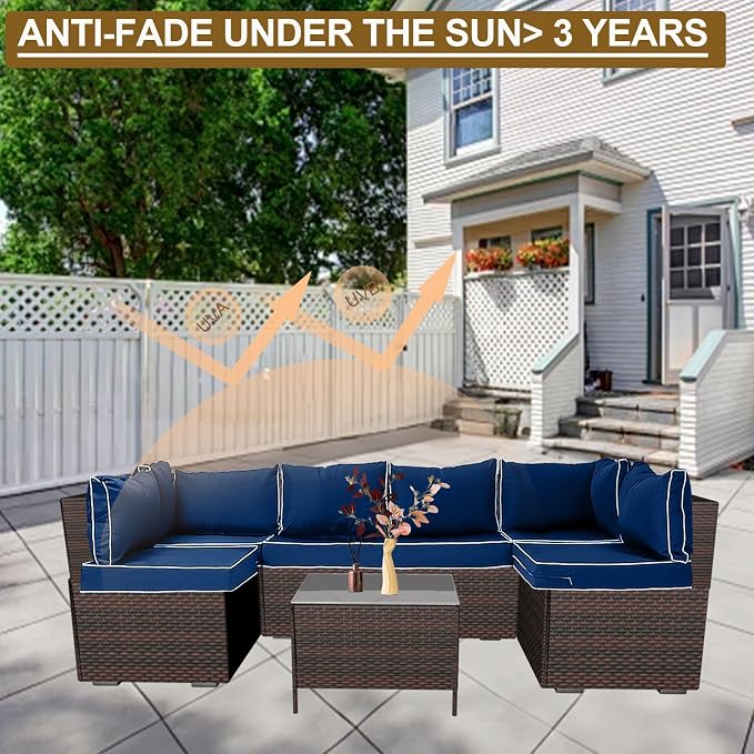14 Piece Outdoor Patio Cushion Cover Replacement, Waterproof Patio Cushion - Image 4