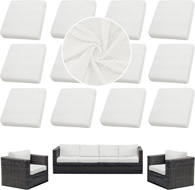 Outdoor Cushion Covers Set, Replacement by SUKAIKEQA
