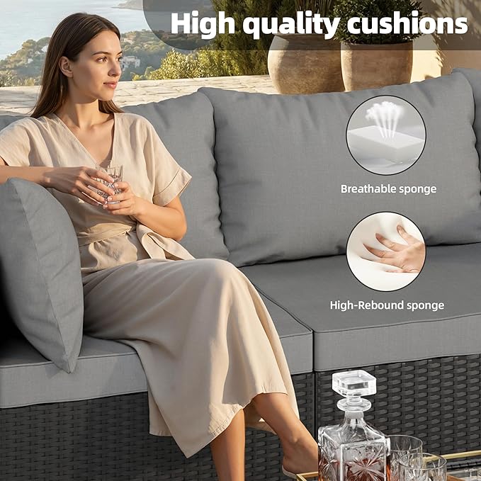 Skyfish 7 Pieces Patio Furniture Sofa - Image 6