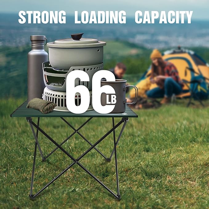 VILLEY Portable Camping Side Table, Ultralight Aluminum Folding Beach Table - Image 6