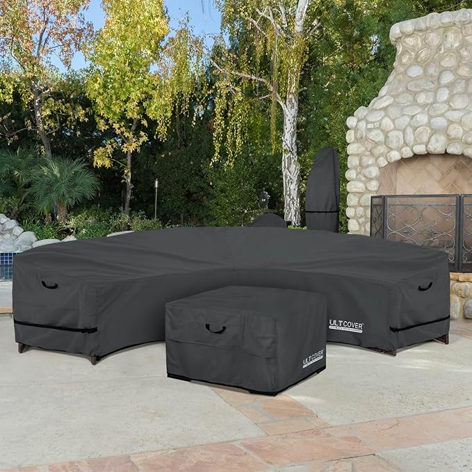 ULTCOVER Patio Curved Sofa Cover Waterproof - Image 6
