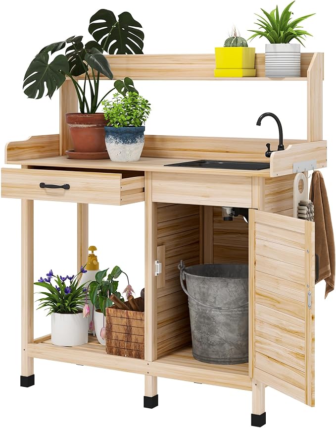 Outsunny Potting Bench Table by Outsunny