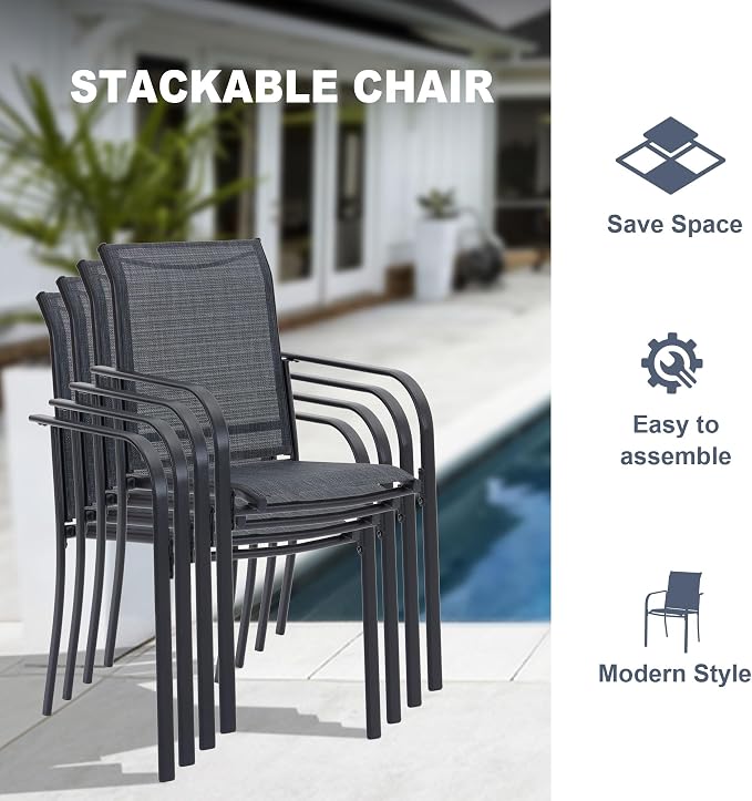 VICLLAX 7 Pieces Patio Outdoor Dining Set - Image 3
