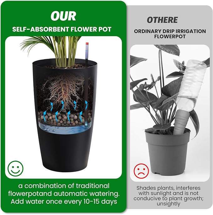 GarveeLife Set of 2 Tall Planters - Image 6
