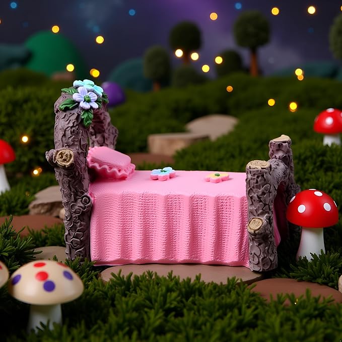 Kai Dream Miniature Fairy Garden Accessories, Resin Craft Flower Bed Figurine - Image 4