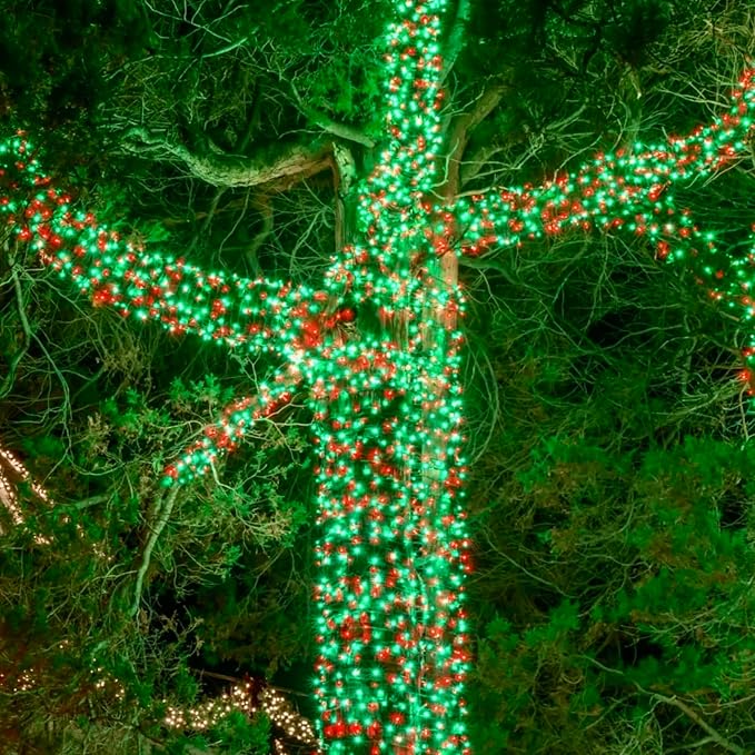 75.8 FT 200 LED Red and Green Christmas Lights Indoor Outdoor, Timer & Memory - Image 6