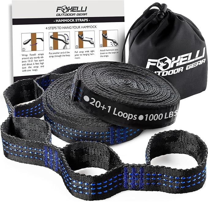 Foxelli XL Hammock Straps by FOXELLI