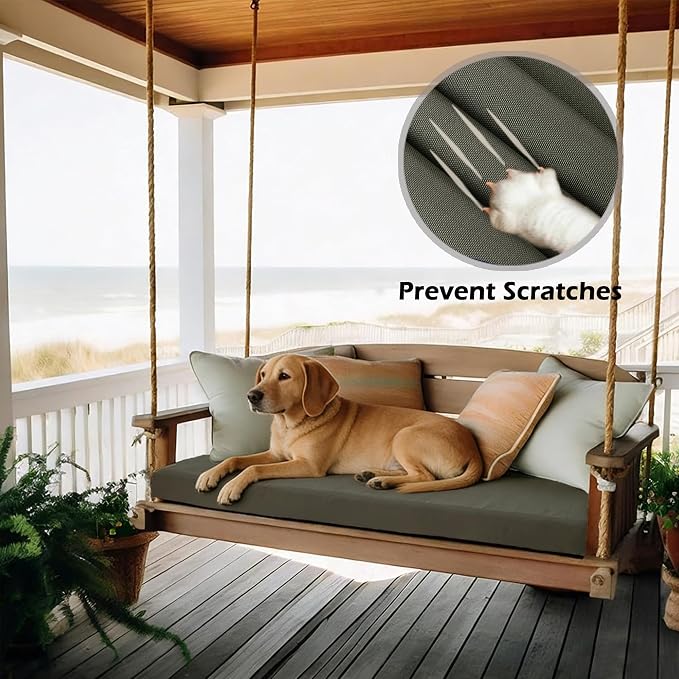 Twin Size Porch Swing Bed Mattress Cushion Cover, Waterproof Outdoor Daybed - Image 3