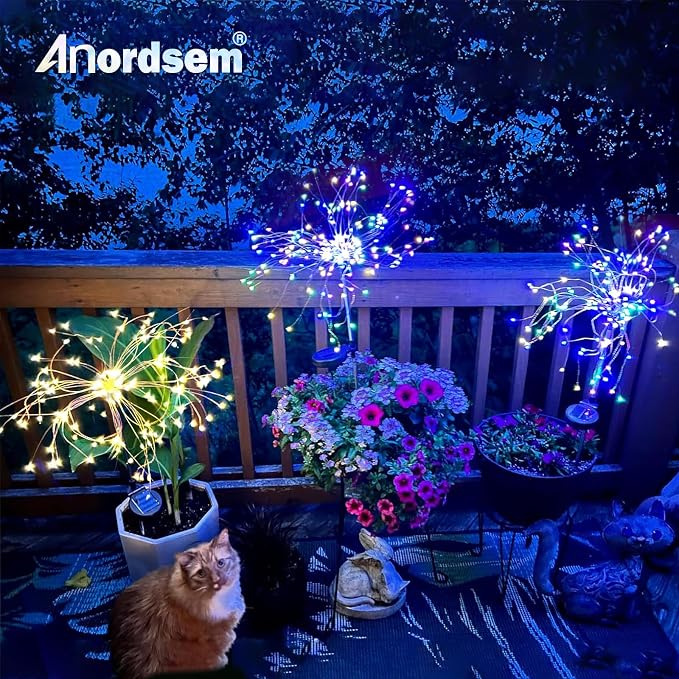 Anordsem Solar Lights Outdoor Decorative: Bendable Copper Wire - Image 6