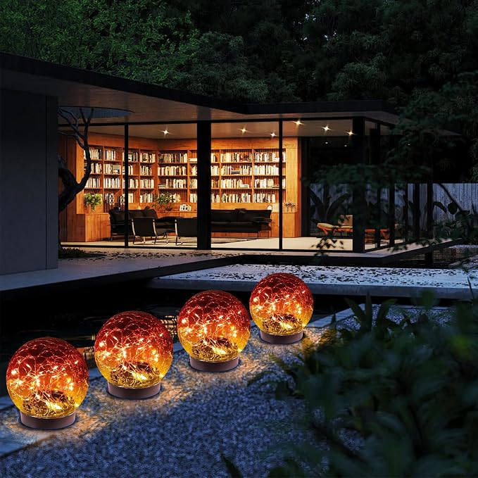 Solar Globe Lights Outdoor Waterproof-Solar Balls-Solar Garden Lights-Orbs - Image 6