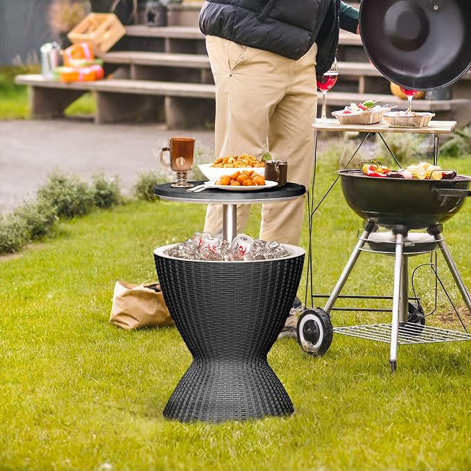 EasyUp Outdoor Cooler Bar Table – 8 Gallon Outdoor Patio Cooler Table - Image 6
