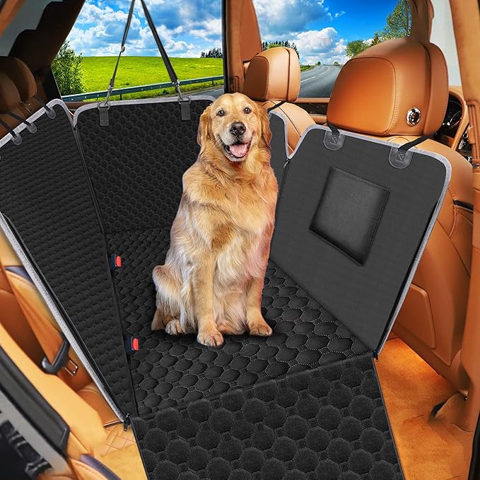 Mancro Dog Car Seat Cover, 2025 Upgraded 600D Heavy Duty Waterproof & by Mancro