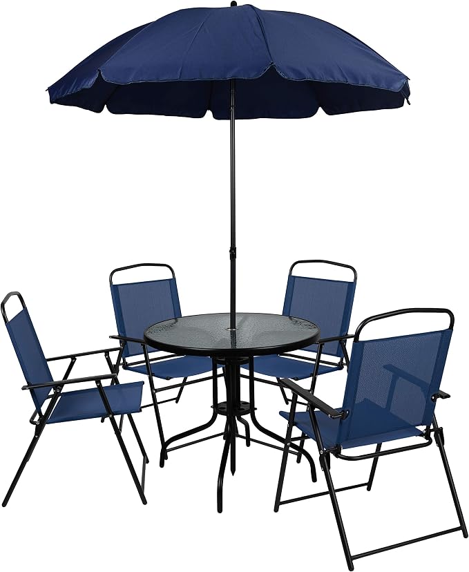 Flash Furniture Nantucket 6-Piece Patio Dining Set by FlashFurniture