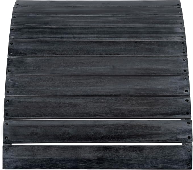 Safavieh PAT6701K Outdoor Collection Mopani Ottoman, Dark Slate Grey by SAFAVIEH