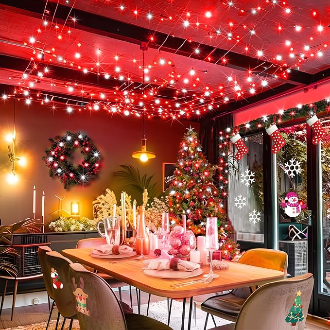 KNONEW 403ft 1000 LED Christmas String Lights Outdoor 8 Modes & Timer Fairy - Image 5