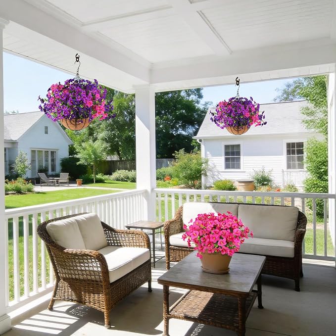 INQCMY Artificial Flowers for Outdoors Fake Plants Spring Decoration, 12 - Image 9