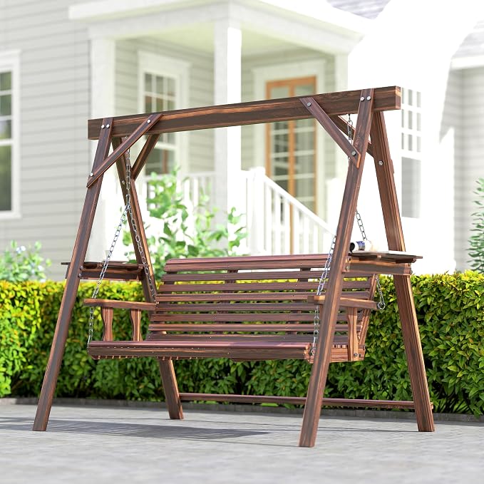 Outsunny 3 Seat Porch Swing - Image 9