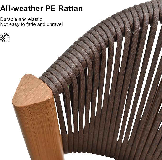 PURPLE LEAF Two Pack Bar Stools Outdoor Bar Stool Chair - Image 6