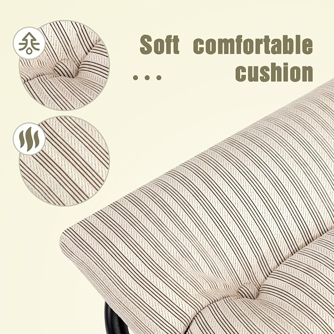 HollyHOME 15" Folding Footrest Stool, Upholstered Small Foldable Ottoman - Image 4