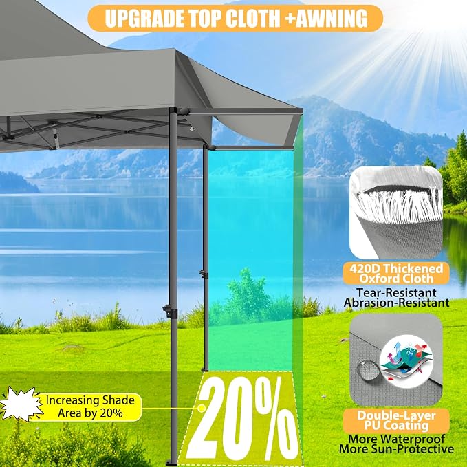 COBIZI 10x10 Pop Up Canopy Tent - Image 2