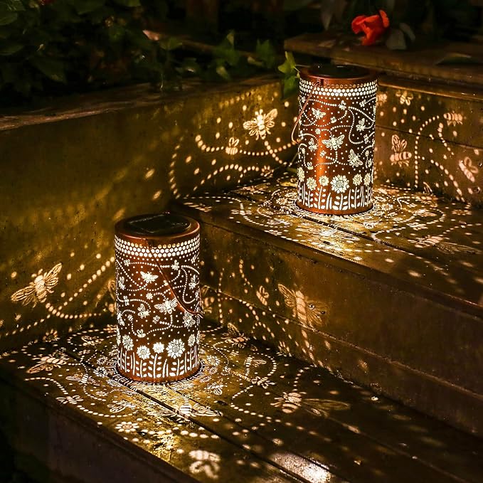 Bee Solar Lanterns Outdoor Waterproof Hanging Solar Lights Bee Gifts - Image 5