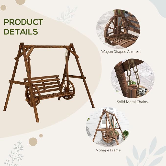 Outsunny 2-Seat Porch Swing - Image 5