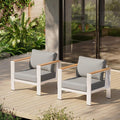 Aluminum Outdoor Patio Furniture Armchair, All-Weather Outdoor Patio Sofa by Oasbira