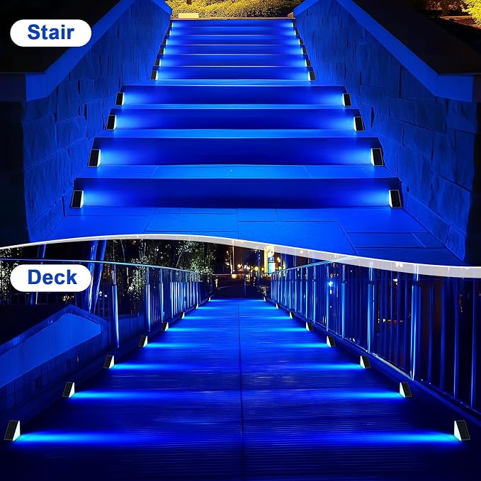12 Pack Solar Stair Lights, Outdoor Step Lights - Image 5