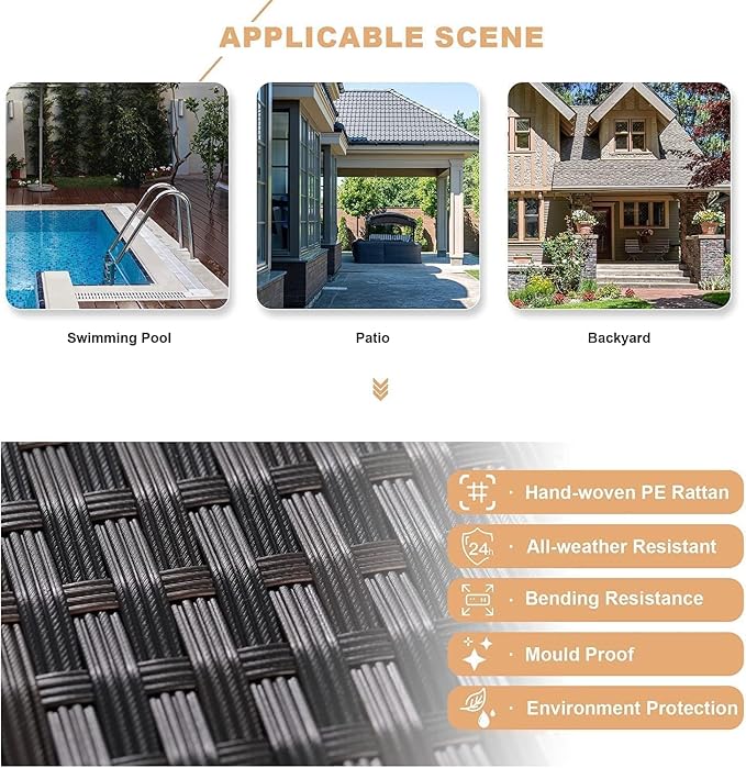 Kullavik 15 Pieces Outdoor Patio Furniture Set - Image 8