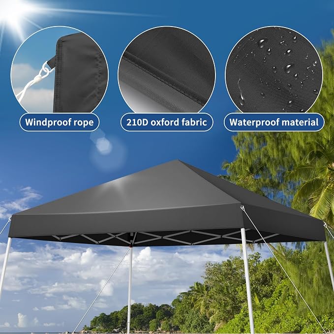 Outvita Canopy 6x6' Pop Up Commercial Instant Gazebo Tent, Waterproof & UV - Image 5