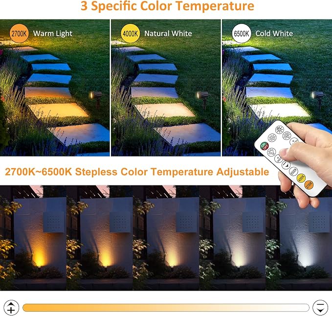 MEIHUA Solar Spotlights Outdoor 2 in 1, Solar Powered Landscape Spotlights - Image 4