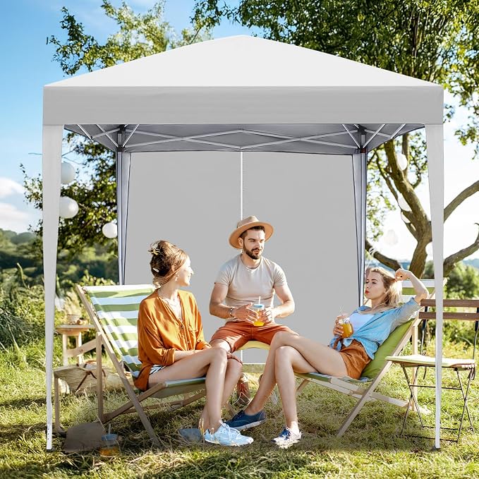 VINGLI Pop Up Canopy Tent with Sidewalls, Outdoor Gazebo Canopy Tent, Patio - Image 2