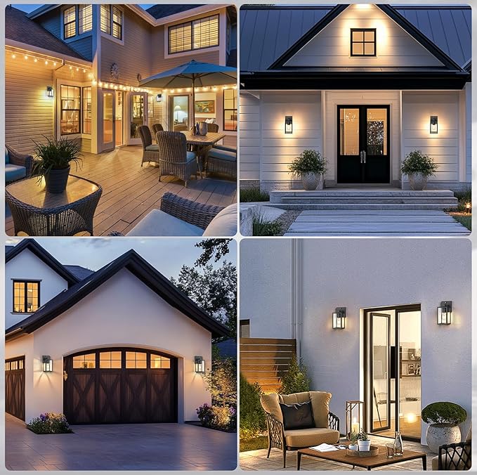 PARTPHONER Dusk to Dawn Outdoor Light Fixtures, Waterproof Exterior Wall Sconce - Image 7