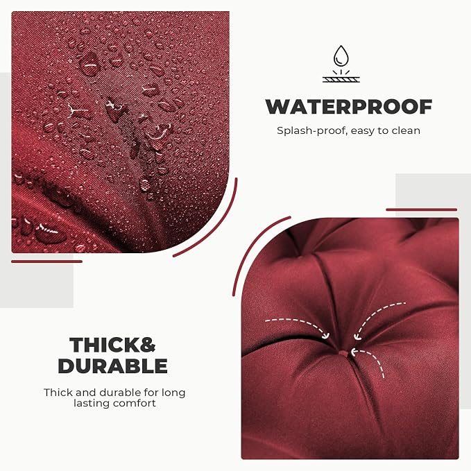 Porch Swing Cushions, Waterproof Swing Cushions Replacement - Image 3