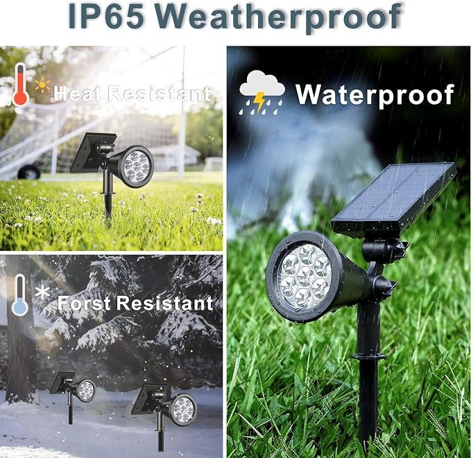 Solar Spotlights Outdoor, 7-LED Flag Pole Spot Lights, RGB Color Changing Solar - Image 5