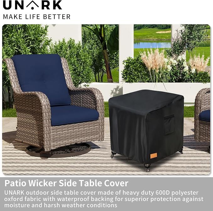 Patio Wicker Side Table Cover, Suitable - Image 5