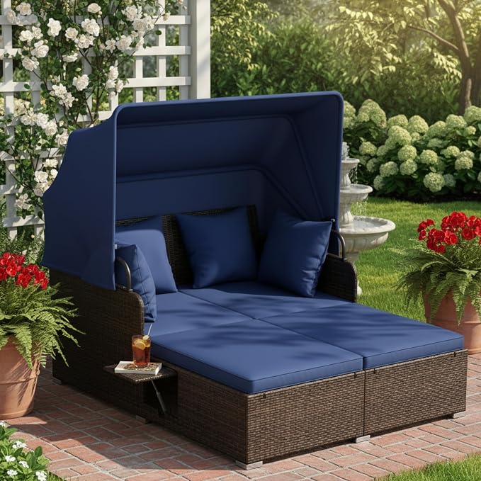 Tangkula Patio Rattan Daybed - Image 2