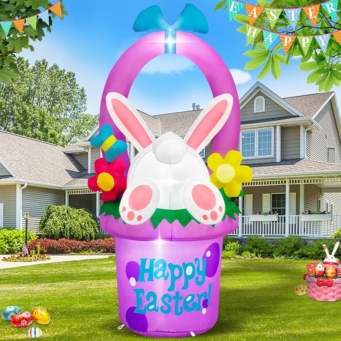 MICOCAH 6 FT Easter Inflatables Outdoor Decorations, Inflatable Easter Bunny by MICOCAH
