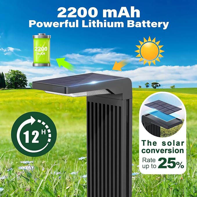 Solar Pathway Lights Outdoor 4Pack, Bright 60LED Solar Path Lights Outside - Image 2