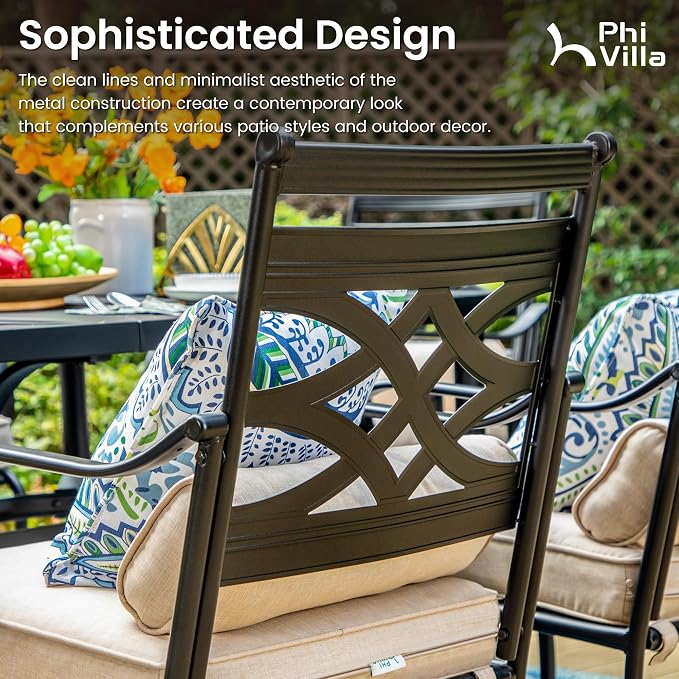 PHI VILLA 5 Pieces Outdoor Dining Set - Image 3