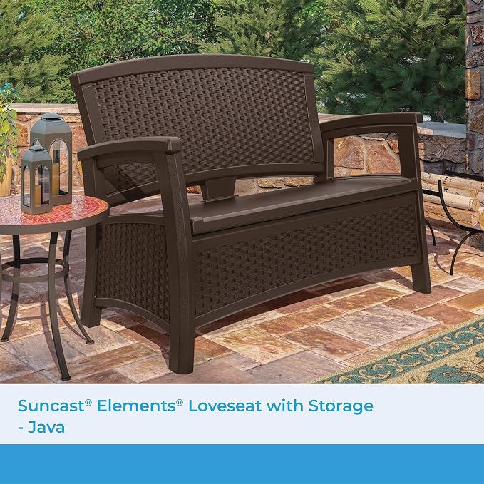 Suncast Outdoor Wicker Love Seat - Image 2