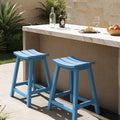 Ciokea 2 Set 24" Outdoor Bar Stools Heavy Duty HDPE Counter Height Bar Stools by CIOKEA
