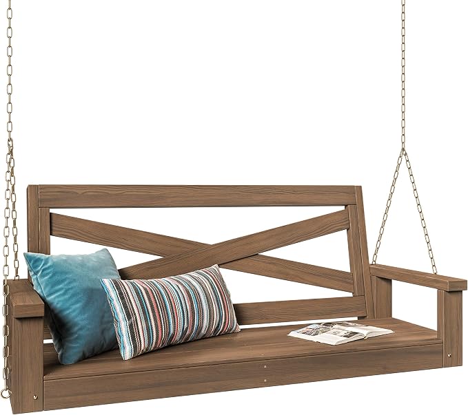 Porchgate Amish Heavy Duty 700 Lb Boardwalk Porch Swing W/Chains by Porchgate