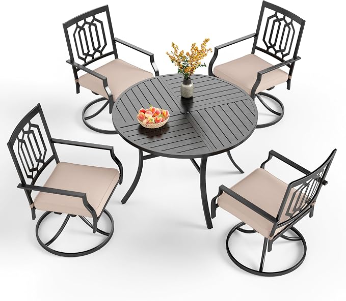 PHI VILLA 5 Pieces Outdoor Dining Set by PHIVILLAThepioneerofcomfortablehouseholdsupplies