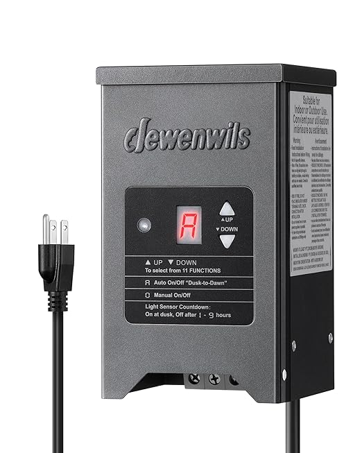 DEWENWILS 150W Low Voltage Landscape Lighting Transformer, 120V to 12/15V AC by DEWENWILS
