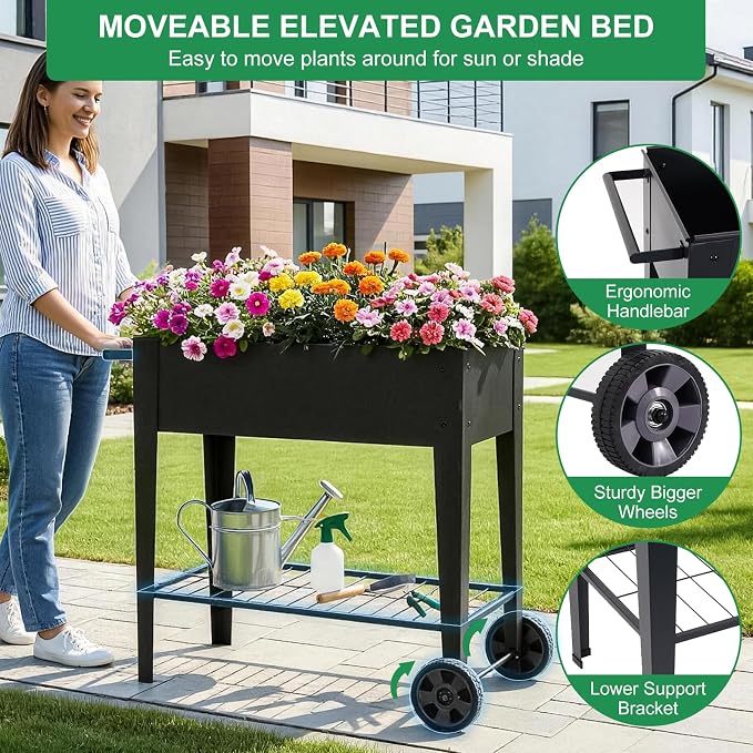 Elevated 32" Tall Raised Garden Bed - Image 3