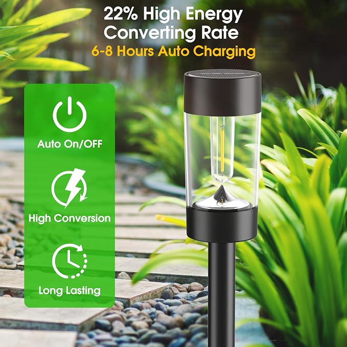 Solar Lights Outdoor, 12 Pack Waterproof Solar Landscape Lighting - Image 3