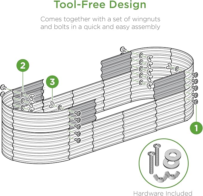 Best Choice Products 4x2x2ft Outdoor Metal Raised Garden Bed, Oval Deep Root - Image 4