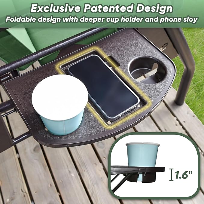 3 Seat Outdoor Porch Patio Swing - Image 4