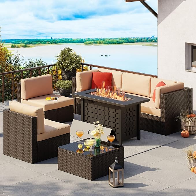 Vongrasig 7 Piece Patio Furniture Set by Vongrasig
